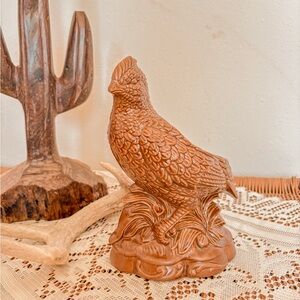 Rustic Brown Bird Planter